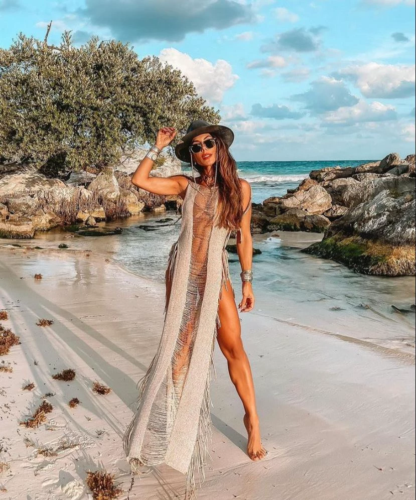 Bermuda beach knit coverup