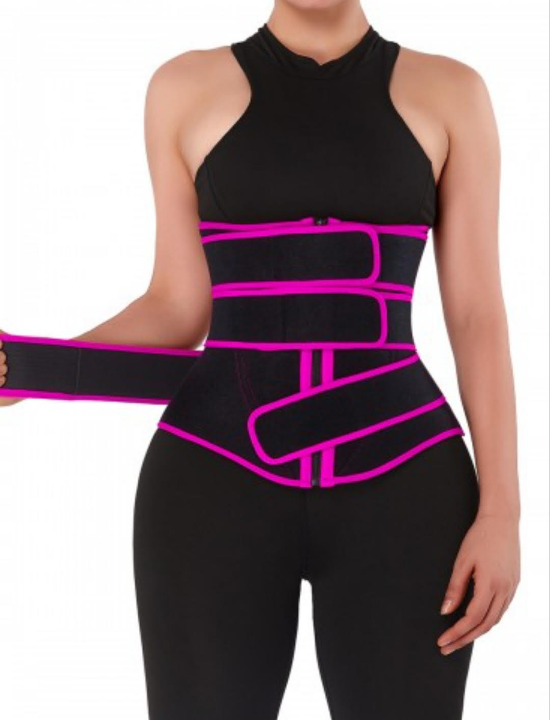 High compression 3 strap sweat waist trimmer High compression 3 strap 