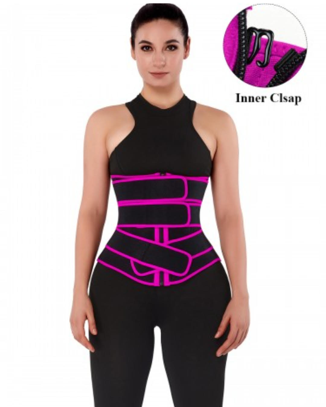 High compression 3 strap sweat waist trimmer High compression 3 strap 