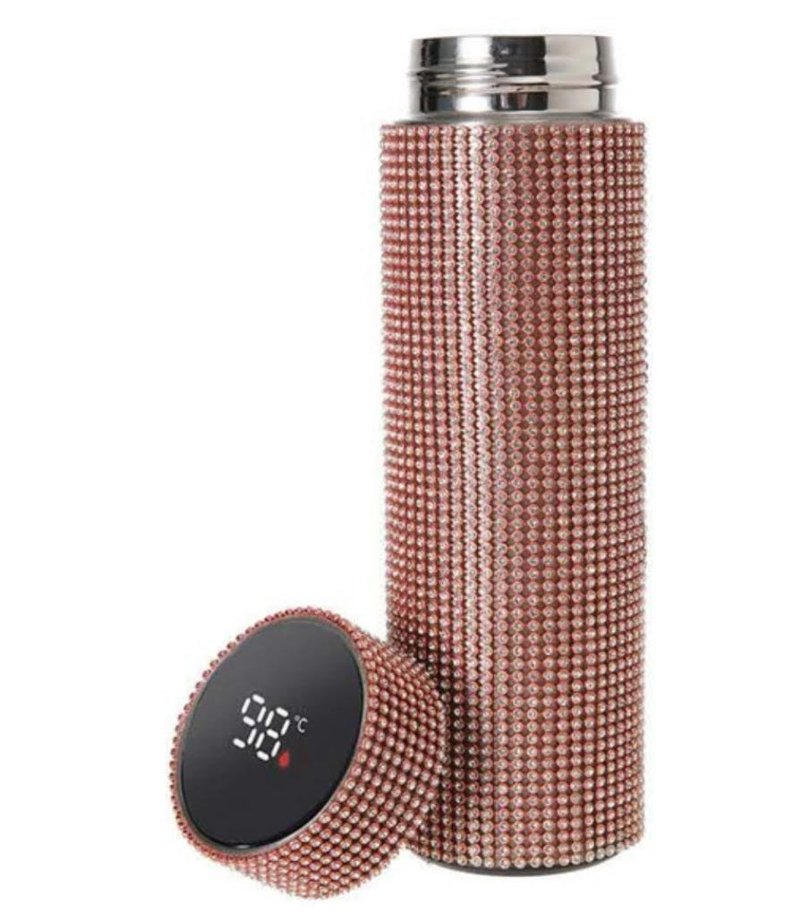 Diva Flex Luxury Rhinestone thermal 304 Stainless Steel Led Thermos Di