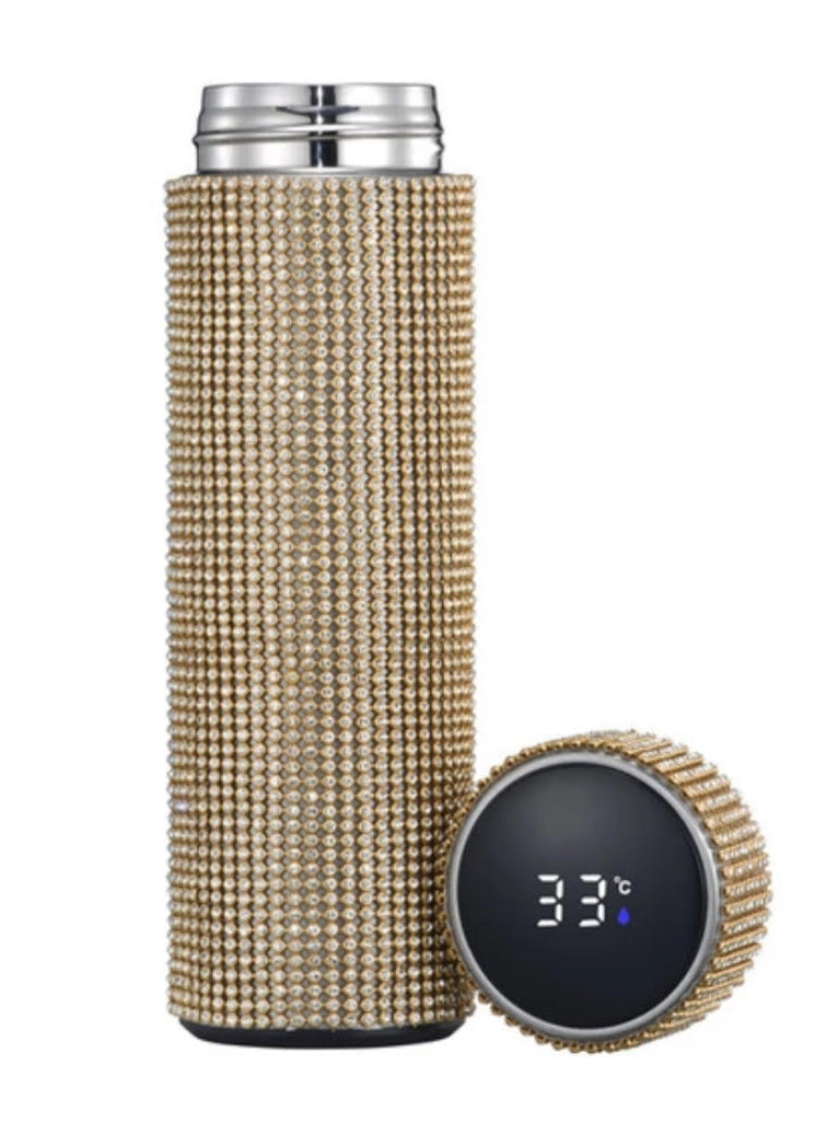 Diva Flex Luxury Rhinestone thermal 304 Stainless Steel Led Thermos Di