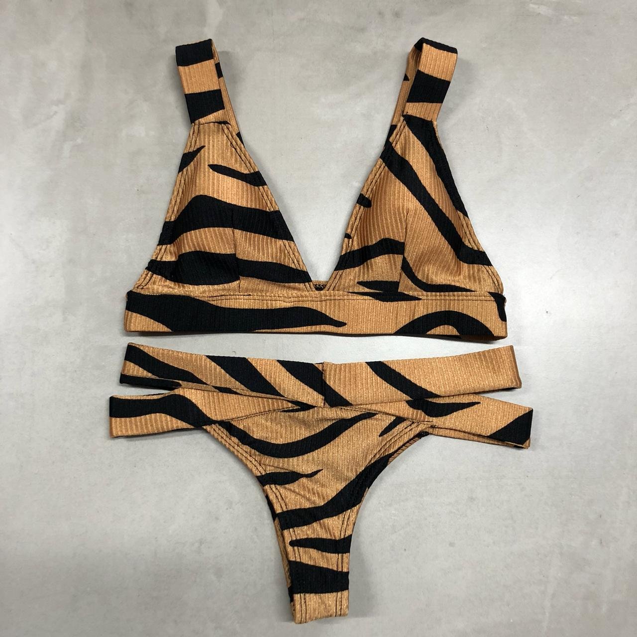 Golden Zebra Bikini High waist bikini  Removable belt 50+ uv protectio